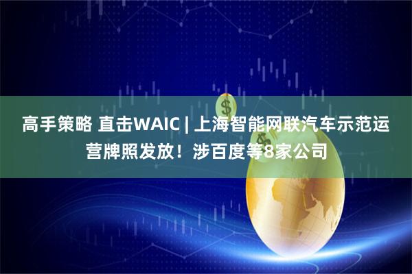 高手策略 直击WAIC | 上海智能网联汽车示范运营牌照发放！涉百度等8家公司